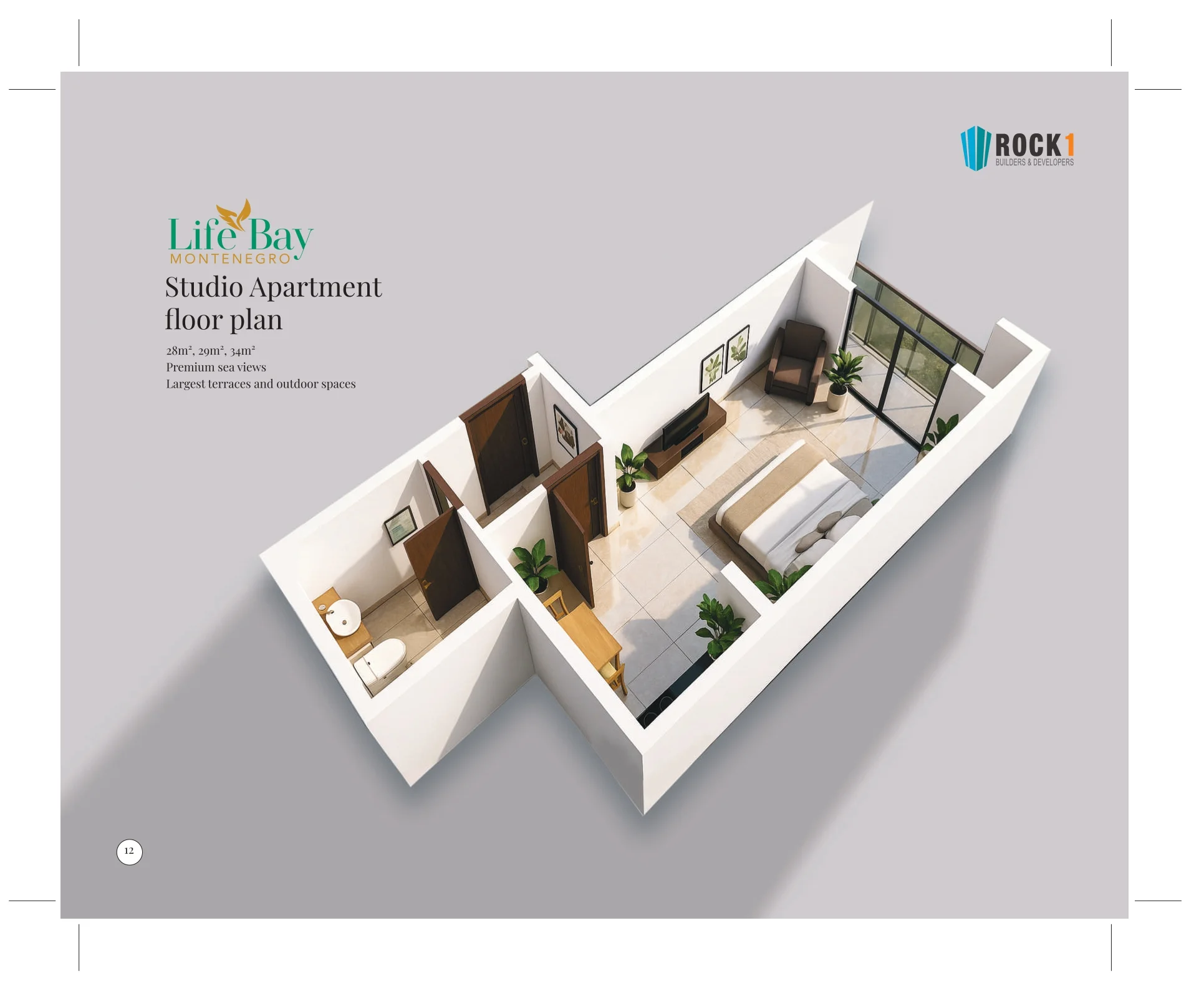 Studio apartment floor plan
